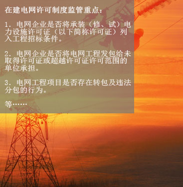 八、在建電網工程項目許可制度執行情況
