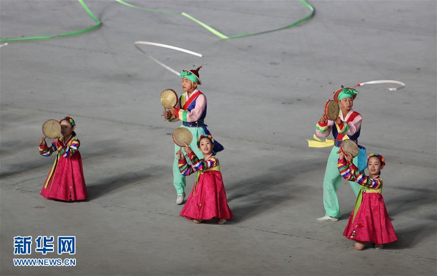 （國(guó)際）（6）朝鮮大型團(tuán)體操和藝術(shù)演出《人民的國(guó)家》在平壤舉行首演