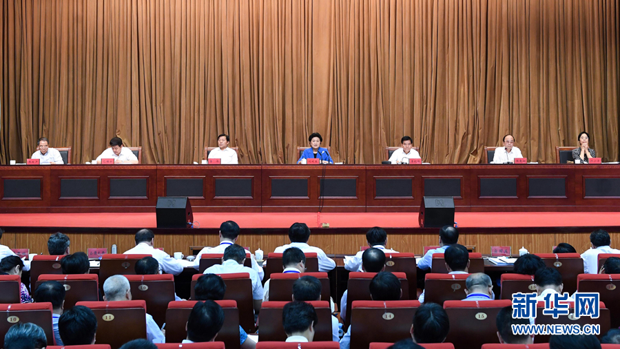 6月25日，全國民族團結進步創(chuàng)建經(jīng)驗交流現(xiàn)場會在內(nèi)蒙古興安盟召開，中共中央政治局委員、國務院副總理劉延東出席會議并講話。 新華社記者 陳曄華 攝
