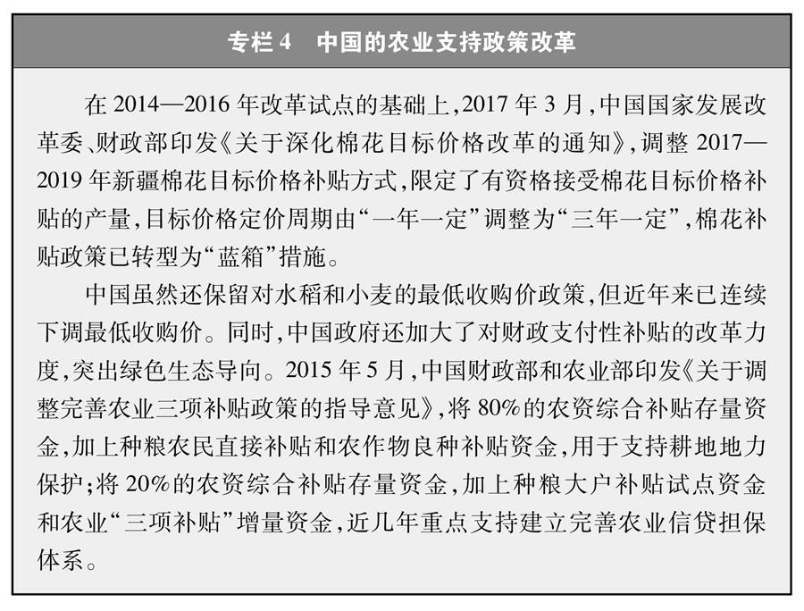 （圖表）[“中美經(jīng)貿摩擦”白皮書]專欄4 中國的農業(yè)支持政策改革