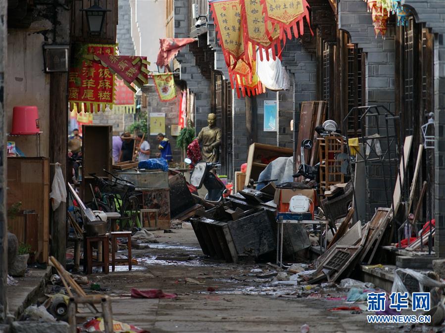 (關注“利奇馬”·圖文互動)(2)古城洪災 八方馳援——洪水災害下的浙江臨海現場目擊