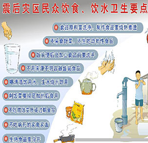 震后災區(qū)民眾飲食、飲水衛(wèi)生要點