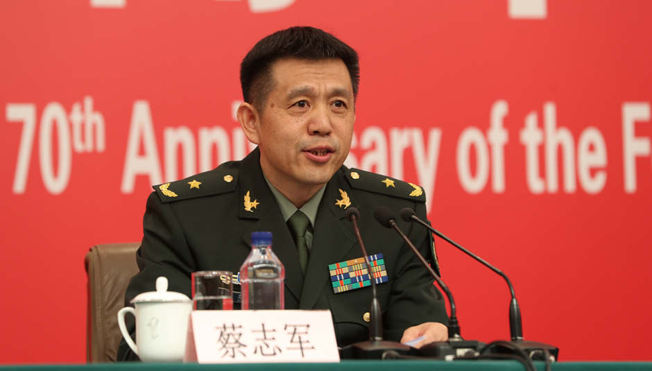 閱兵領(lǐng)導(dǎo)小組辦公室副主任、中央軍委聯(lián)合參謀部作戰(zhàn)局副局長蔡志軍