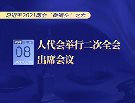 習近平2021兩會&ldquo;微鏡頭&rdquo;之六：人代會舉行二次全會 出席會議