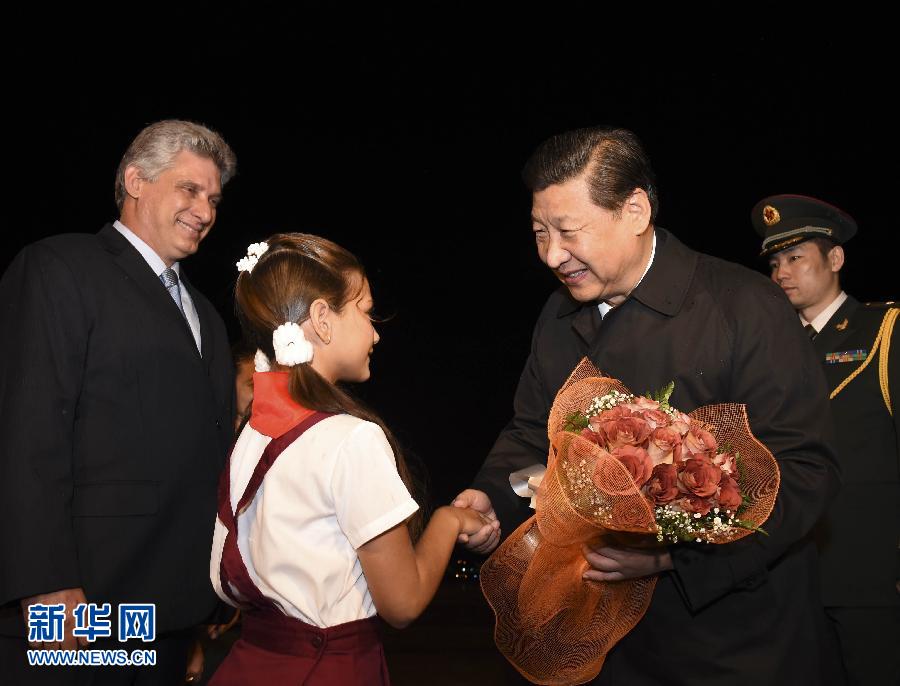 當(dāng)?shù)貢r(shí)間7月21日晚9時(shí)許，國(guó)家主席習(xí)近平乘坐的專機(jī)抵達(dá)哈瓦那何塞·馬蒂國(guó)際機(jī)場(chǎng)，開(kāi)始對(duì)古巴進(jìn)行國(guó)事訪問(wèn)。新華社記者李學(xué)仁攝