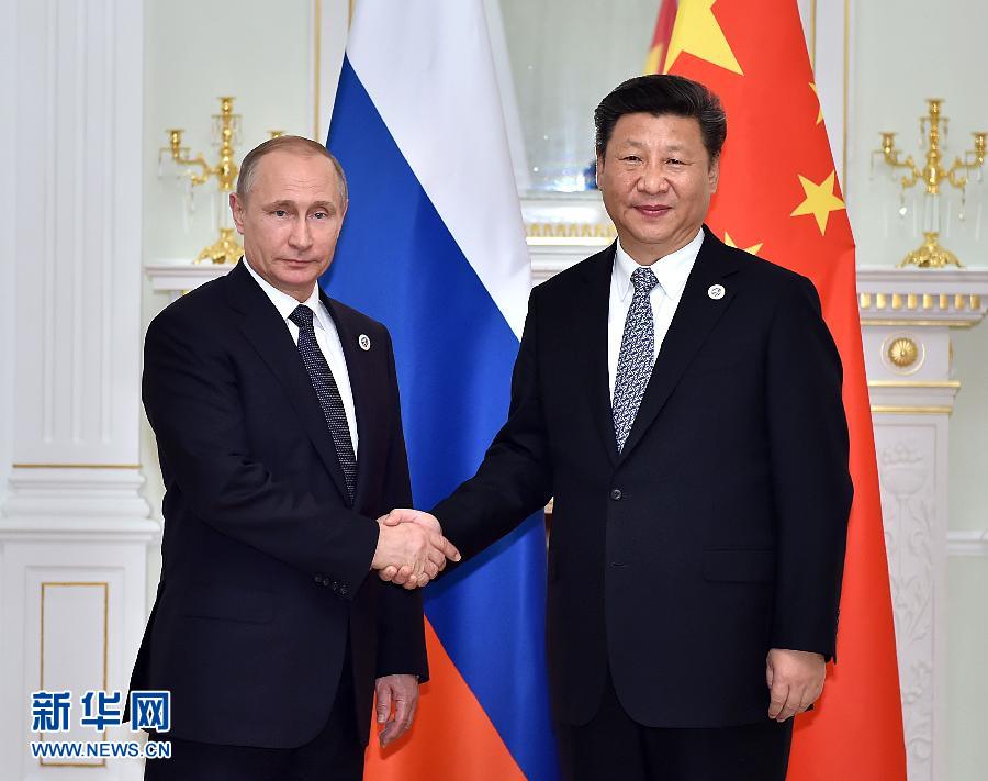 6月23日，國家主席習近平在烏茲別克斯坦塔什干會見俄羅斯總統普京。新華社記者李濤攝