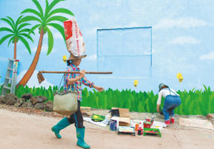 當古村落偶遇韓國藝術